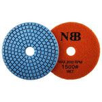 NBB Diamantpolierscheiben 4" (100 mm) Diamantschleifscheibe zur Nasspolitur von Granit, Marmor, Stein, Porzellan und Keramik mit Nylonrücken für ein gutes Finish 