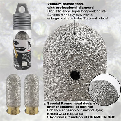 NBB Fresa de diamante con M14,forma de dedo,broca de chaflán,broca de fresado de diamante para ampliar y dar forma al agujero en porcelana,cerámica,baldosas,granito,mármol, en seco o húmedo