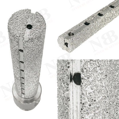 NBB Fresa de diamante, forma de dedo, broca de fresado de diamante para ampliar y dar forma al agujero en porcelana,cerámica,baldosas,granito,mármol, en seco o húmedo (1/2" Gas, plana)