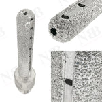 NBB Fresa de diamante,forma de dedo,broca de fresado de diamante para ampliar y dar forma al agujero en porcelana,cerámica,baldosas,granito,mármol, en seco o húmedo (1/2" Gas, redonda)
