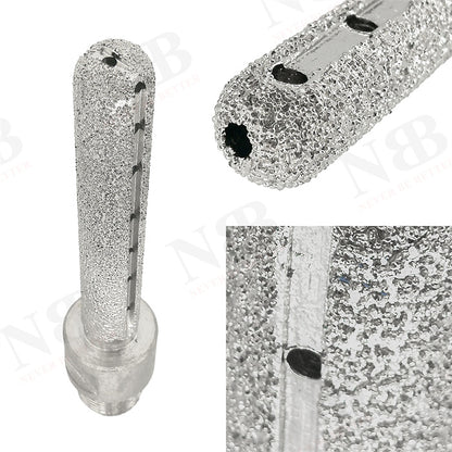NBB Fresa de diamante,forma de dedo,broca de fresado de diamante para ampliar y dar forma al agujero en porcelana,cerámica,baldosas,granito,mármol, en seco o húmedo (1/2" Gas, redonda)