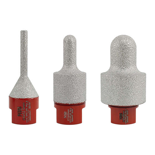 NBB Broca de fresado de dedo diamante con M14 Fresa cónica de diamante broca de chaflán para ampliar biselar agujeros baldosas azulejos cerámica porcelana granito mármol en seco