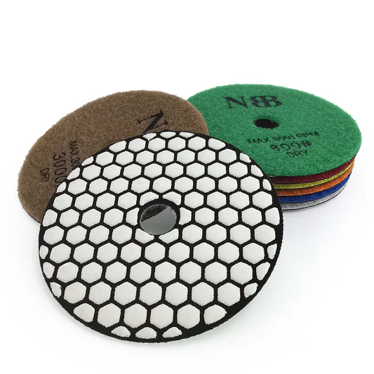 NBB Almohadillas de pulido de diamante 4" 100mm disco de renovación lijado diamante para Pulir en seco granito mármol piedra granito cerámica con respaldo de nylon buen acabado