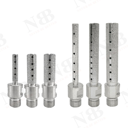 NBB Fresa de diamante, forma de dedo, broca de fresado de diamante para ampliar y dar forma al agujero en porcelana,cerámica,baldosas,granito,mármol, en seco o húmedo (1/2" Gas, plana)