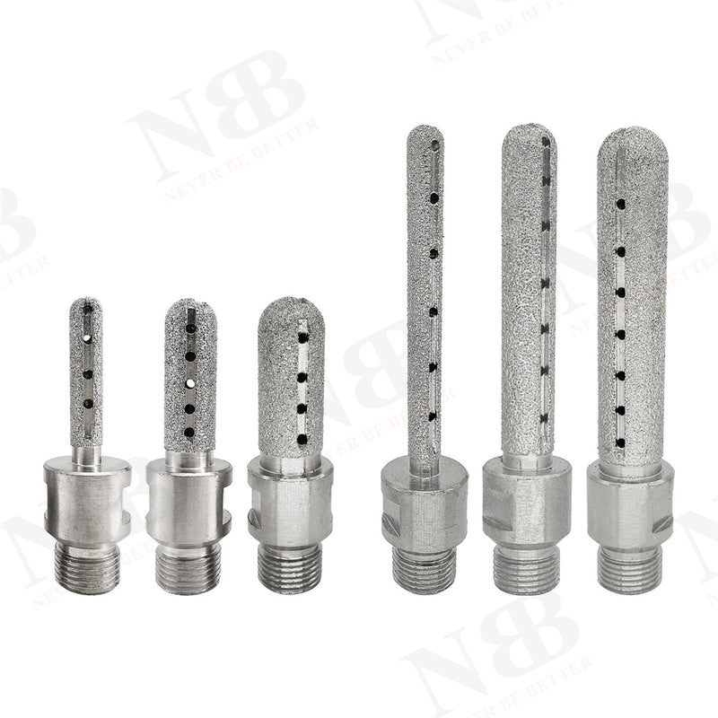 NBB Fresa de diamante,forma de dedo,broca de fresado de diamante para ampliar y dar forma al agujero en porcelana,cerámica,baldosas,granito,mármol, en seco o húmedo (1/2" Gas, redonda)