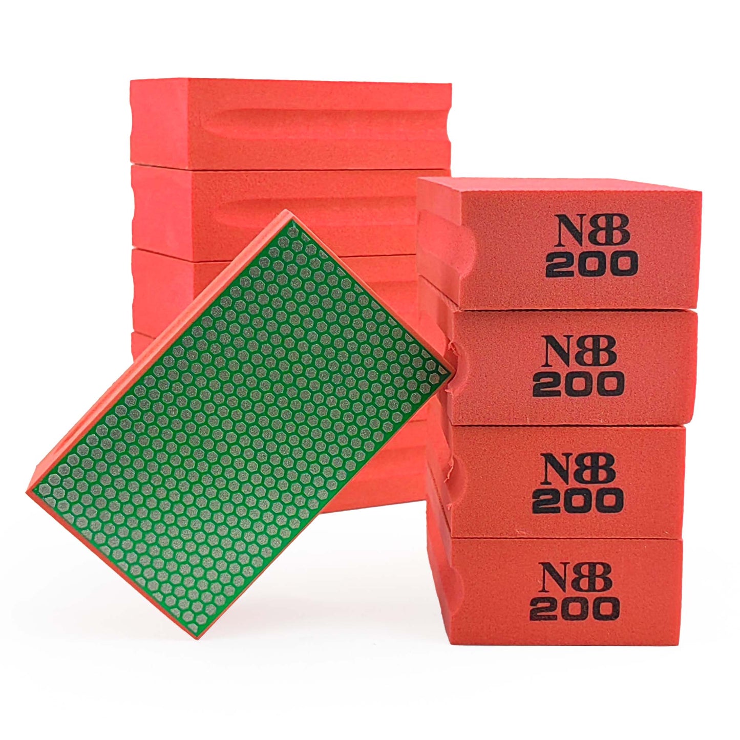 NBB Almohadilla diamantada para lijar y pulir, bloques diamante de lijado/pulido, almohadillas a mano de diamante con respaldo de espuma para moliendar granito, mármol, piedra