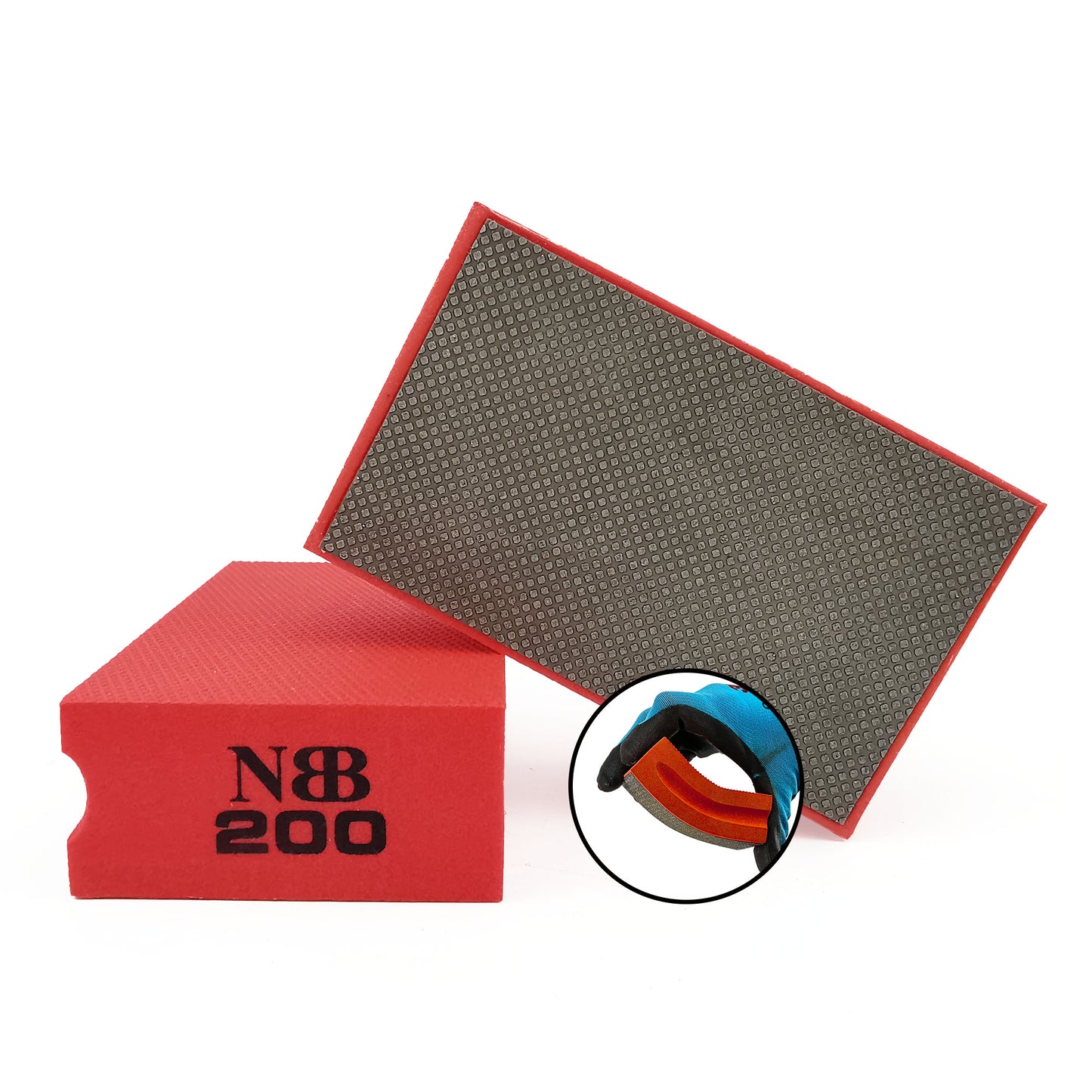 NBB Almohadilla diamantada para lijar y pulir, bloques diamante de lijado/pulido, almohadillas a mano de diamante con respaldo de espuma para moliendar granito, mármol, piedra