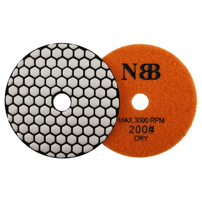 NBB Diamantpolierscheiben 4" (100 mm) Diamantschleifscheibe für Trockenpolieren von Granit, Marmor, Stein und Keramik mit Nylonrücken, für ein gutes Finish 
