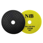 NBB Diamantpolierscheiben 4" (100 mm) Diamantschleifscheibe zur Nasspolitur von Granit, Marmor, Stein, Porzellan und Keramik mit Nylonrücken für ein gutes Finish 