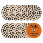 NBB Almohadillas de pulido de diamante 2" 50mm disco de renovación lijado diamante para Pulir en seco y humedo granito mármol piedra granito cerámica con respaldo de nylon buen acabado(50#,  100#， 200#， 400#)
