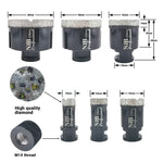 NBB Broca de diamante soldada al vacío con M14, para taladrar en seco y en húmedo profesionalmente en porcelana dura, cerámica, baldosas, granito, mármol, rápida, para Amoladora Angular(PRO EAVBDDBM)