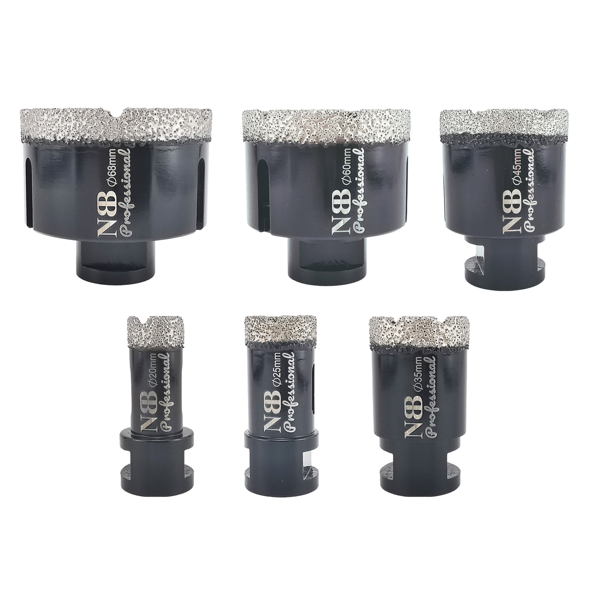 NBB Broca de diamante soldada al vacío con M14, para taladrar en seco y en húmedo profesionalmente en porcelana dura, cerámica, baldosas, granito, mármol, rápida, para Amoladora Angular(PRO EAVBDDBM)