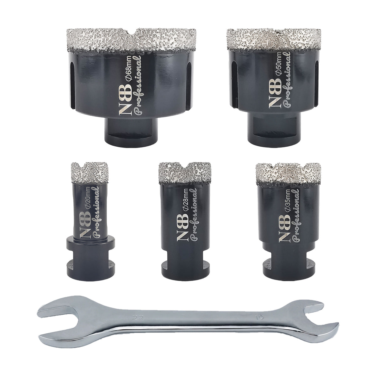 NBB Broca de diamante soldada al vacío con M14, para taladrar en seco y en húmedo profesionalmente en porcelana dura, cerámica, baldosas, granito, mármol, rápida, para Amoladora Angular(PRO EAVBDDBM)