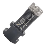 NBB Vakuumgelöteter Diamantbohrer mit M14, für professionelles Nass- und Trockenbohren in Hartporzellan, Keramik, Fliesen, Granit, Marmor, schnell, für Winkelschleifer (PRO EAVBDDBM)