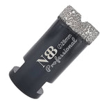 NBB Vakuumgelöteter Diamantbohrer mit M14, für professionelles Nass- und Trockenbohren in Hartporzellan, Keramik, Fliesen, Granit, Marmor, schnell, für Winkelschleifer (PRO EAVBDDBM)
