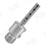 NBB Fresa de diamante, forma de dedo, broca de fresado de diamante para ampliar y dar forma al agujero en porcelana,cerámica,baldosas,granito,mármol, en seco o húmedo (1/2" Gas, plana)