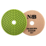 NBB Diamantpolierscheiben 4" (100 mm) Diamantschleifscheibe zur Nasspolitur von Granit, Marmor, Stein, Porzellan und Keramik mit Nylonrücken für ein gutes Finish 