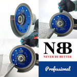 NBB Diamanttrennscheibe, Diamantsäge mit 10-mm-Segment, schmale Turbo-Diamanttrennscheibe, 2,2 mm Dicke, zum Trockenschneiden von Porzellan, Keramik, Fliesen, Marmor, Granit und Stein