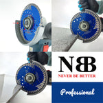 NBB Diamanttrennscheibe, verstärkter Turboschneider, 8 mm Höhe, 22,23 mm Aufnahme, Universaltrennscheibe für Granit, Keramik, Ziegel, Beton, Nass- und Trockenbearbeitung (125 mm) 