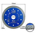 NBB Disco de corte de diamante premium sierra de diamante con altura de 10mm segmento turbo cruzado espesor 1,4mm eje 22,23 mm hoja diamant Corte en seco de Porcelanico Cerámica Azulejo