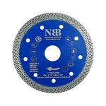 NBB Premium Diamanttrennscheibe, Diamantsägeblatt mit 10 mm Höhe, Kreuz-Turbosegment, 1,4 mm Dicke, 22,23 mm Aufnahme, Diamanttrennscheibe zum Trockenschneiden von Porzellan, Keramik und Fliesen 