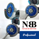 NBB Premium Diamanttrennscheibe, Diamantsägeblatt mit 10 mm Höhe, Kreuz-Turbosegment, 1,4 mm Dicke, 22,23 mm Aufnahme, Diamanttrennscheibe zum Trockenschneiden von Porzellan, Keramik und Fliesen 