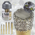 NBB Brocas de diamante con vástago hexagonal E6.3mm, corona diamante para taladrar en seco en porcelana, cerámica, baldosas, granito, azulejo, meyor en húmedo (5, 5/6/8/10/12mm)