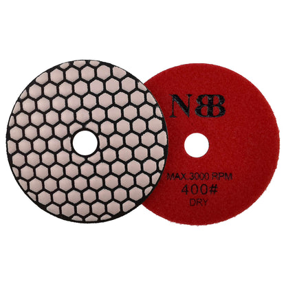 NBB Diamantpolierscheiben 4" (100 mm) Diamantschleifscheibe für Trockenpolieren von Granit, Marmor, Stein und Keramik mit Nylonrücken, für ein gutes Finish 