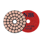 NBB Almohadillas de pulido de diamante 2" 50mm disco de renovación lijado diamante para Pulir en seco y humedo granito mármol piedra granito cerámica con respaldo de nylon buen acabado(50#,  100#， 200#， 400#)