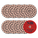 NBB Almohadillas de pulido de diamante 2" 50mm disco de renovación lijado diamante para Pulir en seco y humedo granito mármol piedra granito cerámica con respaldo de nylon buen acabado(50#,  100#， 200#， 400#)