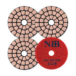 NBB Almohadillas de pulido de diamante 2" 50mm disco de renovación lijado diamante para Pulir en seco y humedo granito mármol piedra granito cerámica con respaldo de nylon buen acabado(50#,  100#， 200#， 400#)
