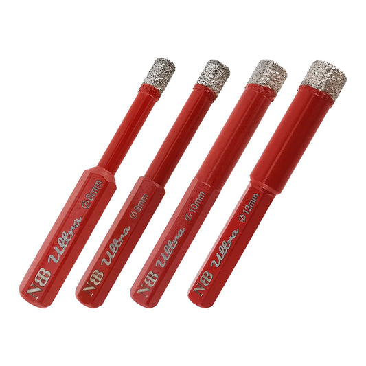 NBB Brocas de diamante calidad ULTRA con vástago hexagonal,corona diamante para taladrar en porcelana, cerámica, baldosas, granito, azulejo, seco/húmedo, en taladros de cable o sin cable