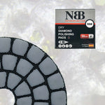 NBB Almohadillas de pulido de diamante 2" 50mm disco de renovación lijado diamante para Pulir en seco y humedo granito mármol piedra granito cerámica con respaldo de nylon buen acabado(50#,  100#， 200#， 400#)