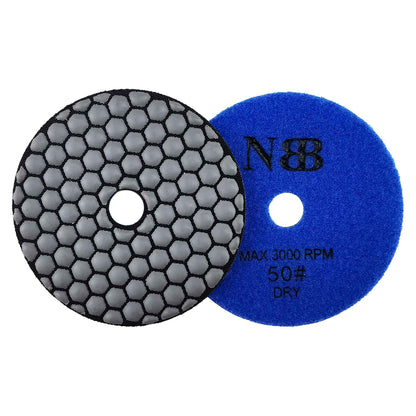 NBB Diamantpolierscheiben 4" (100 mm) Diamantschleifscheibe für Trockenpolieren von Granit, Marmor, Stein und Keramik mit Nylonrücken, für ein gutes Finish 
