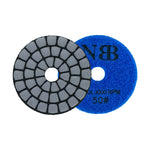 NBB Almohadillas de pulido de diamante 2" 50mm disco de renovación lijado diamante para Pulir en seco y humedo granito mármol piedra granito cerámica con respaldo de nylon buen acabado(50#,  100#， 200#， 400#)