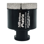 NBB Diamantbohrer mit M14-Aufnahme in Form eines Diamantkernbohrers zum Bohren in Porzellan, Keramik, Fliesen, Granit, Marmor, nass und trocken, für Winkelschleifer 