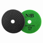 NBB Diamantpolierscheiben 4" (100 mm) Diamantschleifscheibe zur Nasspolitur von Granit, Marmor, Stein, Porzellan und Keramik mit Nylonrücken für ein gutes Finish 