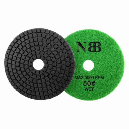 NBB Diamantpolierscheiben 4" (100 mm) Diamantschleifscheibe zur Nasspolitur von Granit, Marmor, Stein, Porzellan und Keramik mit Nylonrücken für ein gutes Finish 
