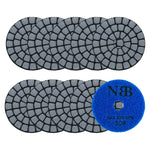 NBB Almohadillas de pulido de diamante 2" 50mm disco de renovación lijado diamante para Pulir en seco y humedo granito mármol piedra granito cerámica con respaldo de nylon buen acabado(50#,  100#， 200#， 400#)