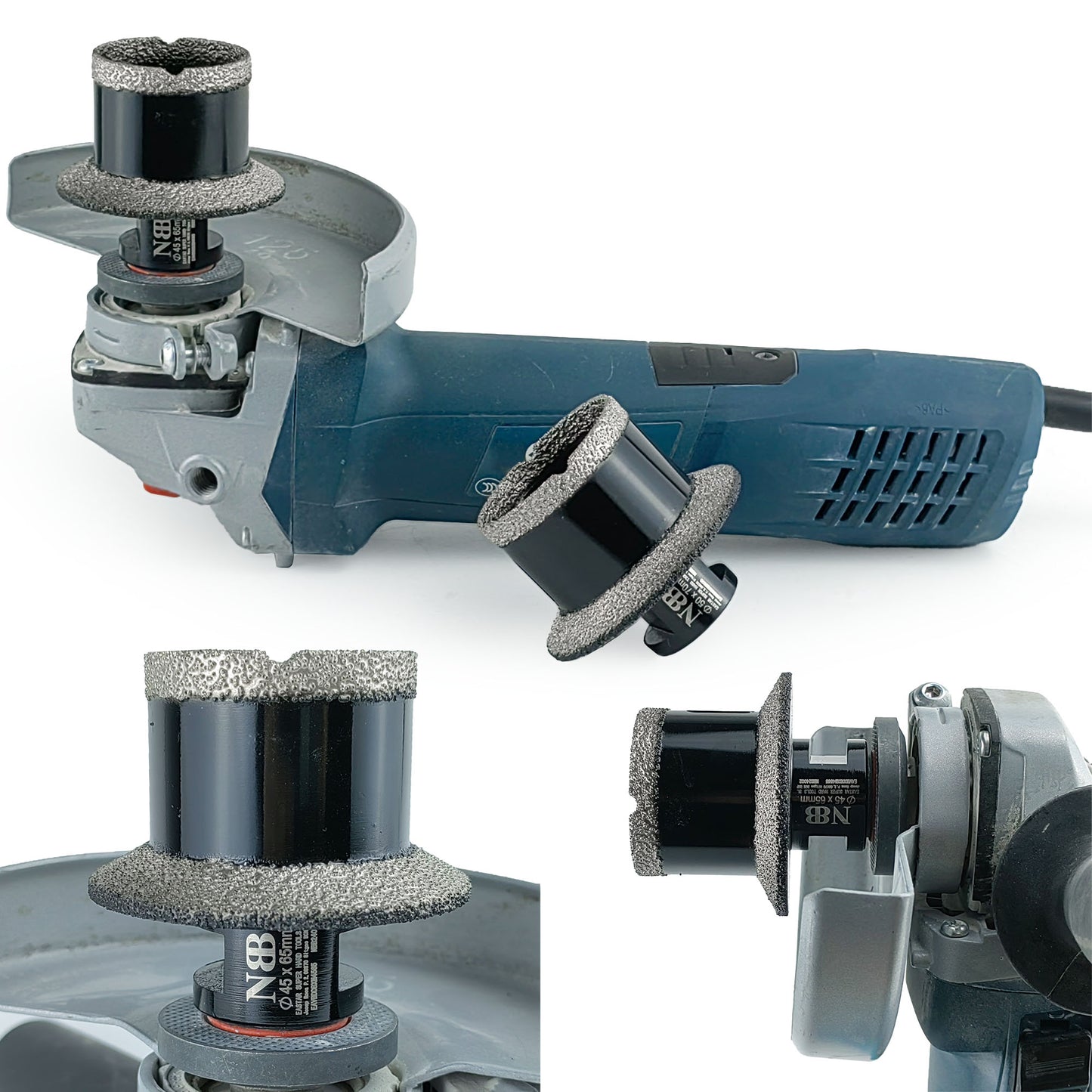 NBB Broca con biselado de diamante con M14 corona diamante sierra perforadora de diamante para taladrar y perfilar drenajes en porcelana cerámica baldosas granito mármol azulejo 2-in-1