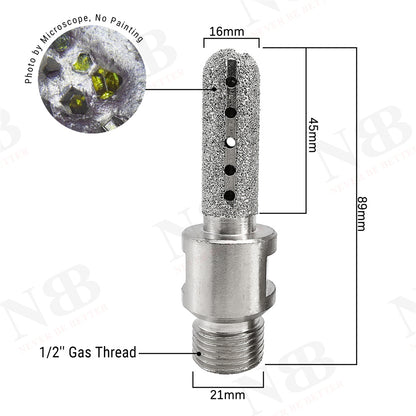 NBB Fresa de diamante,forma de dedo,broca de fresado de diamante para ampliar y dar forma al agujero en porcelana,cerámica,baldosas,granito,mármol, en seco o húmedo (1/2" Gas, redonda)
