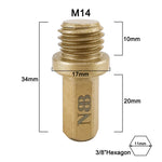NBB Professional Diamond Drill Bit Adapter with M14 Female Thread, M14 Male Thread to Hex Shank, Stable Drill Connection, Prevents Vibration and Slippage (1, M14 to HEX)