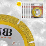 NBB Geschweißte Diamantscheibe, Diamanttrennscheibe, effizient zum Schleifen und Schneiden von Granit, Marmor, Fliesen, Keramik, Porzellan, Stein, Metall, Glas, trocken, 22,23 mm Schaft für Winkelschleifer (mittel)