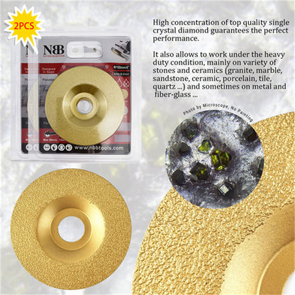 NBB Disco de diamante soldado Eficiencia de la hoja de diamante Vida útil para el pulido y corte en granito mármol baldosas cerámica porcelana amoladora angular (Medio)