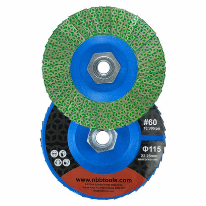 NBB Rueda de láminas con diamante Disco de láminas de diamante completo con M14 brida ideal para lijado pulido de cerámica gres porcelánico piedra bordes y biseles con amoladora