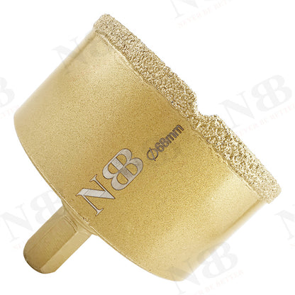NBB Brocas de diamante con vástago hexagonal 12.5mm, corona diamante para taladrar en seco en porcelana,cerámica,baldosas,granito,azulejo, meyor en húmedo, para perforadora de pistola y banco