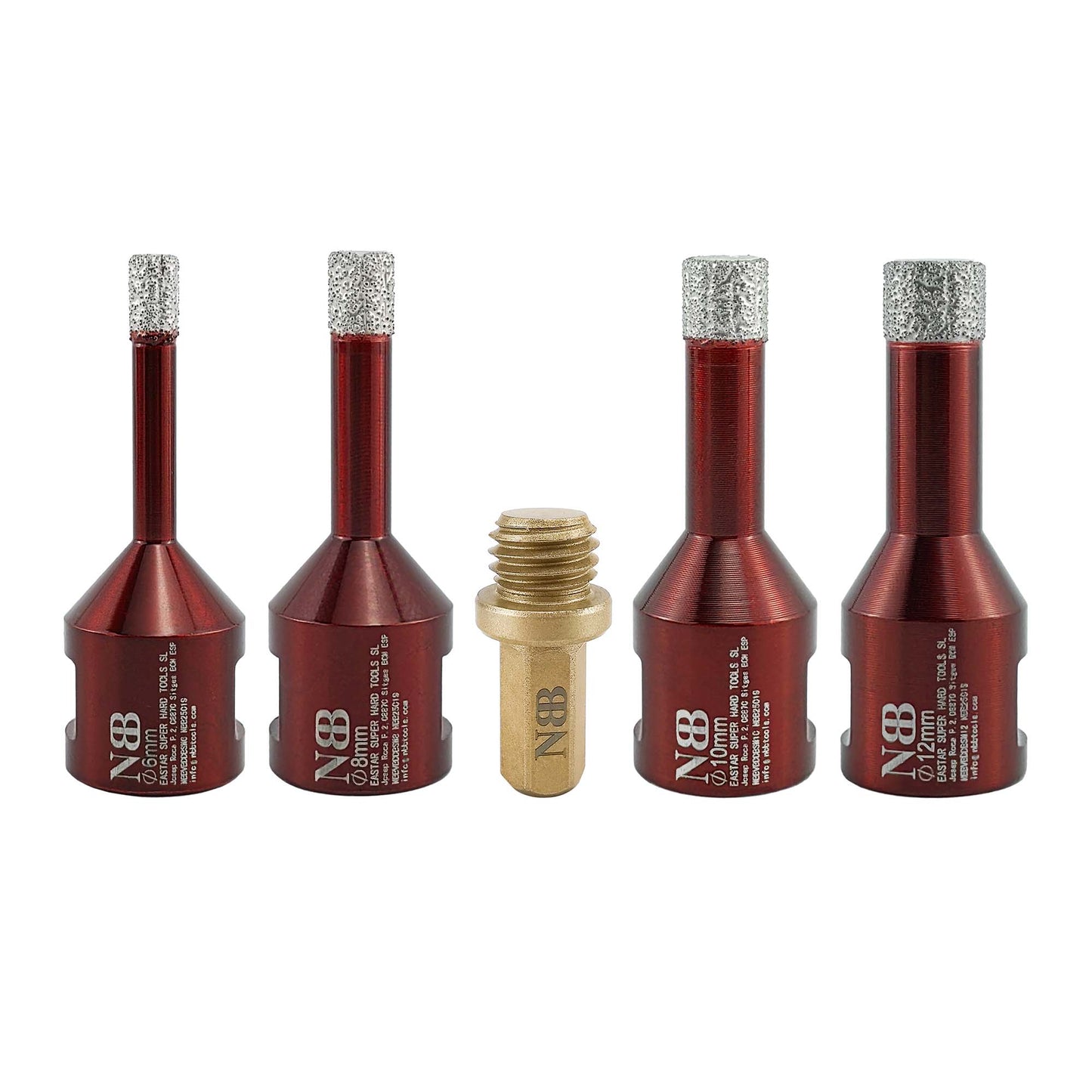 Foret diamanté NBB, fraise diamantée M14, foret à carottage diamanté pour perçage à sec et à l'eau dans la porcelaine dure, la céramique, le carrelage, le granit, le marbre, pour meuleuse d'angle