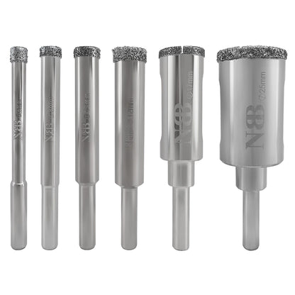 NBB Brocas de diamante con mango redondo corona diamante taladrar en húmedo en mármol piedra lujo cerámica granito azulejo vidrio niquelado para taladros de banco o de pistola