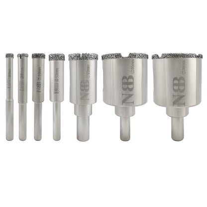 NBB Brocas de diamante con mango redondo corona diamante taladrar en húmedo en mármol piedra lujo cerámica granito azulejo vidrio niquelado para taladros de banco o de pistola