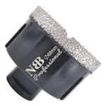 NBB Vakuumgelöteter Diamantbohrer mit M14, für professionelles Nass- und Trockenbohren in Hartporzellan, Keramik, Fliesen, Granit, Marmor, schnell, für Winkelschleifer (PRO EAVBDDBM)